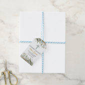 Étiquettes-cadeau Feuilles verts mignons en première communion espag (Avec de laficelle)