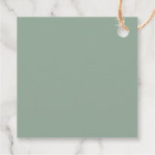 Étiquettes Cadeau Feuilles verts tropicaux Gracias Mariage (Dos)