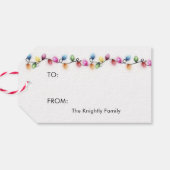 Étiquettes-cadeau Feux de Noël Joyeuses Fêtes À DE (Dos Horizontal)