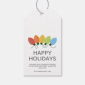 Étiquettes-cadeau Feux graphiques modernes Noël (Devant)