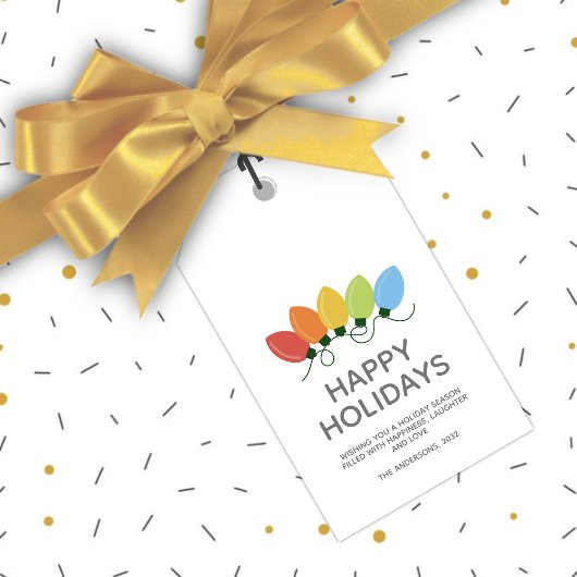 Étiquettes-cadeau Feux graphiques modernes Noël