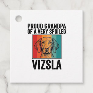 Étiquettes Cadeau Fier grand-père Vizsla conception vintage amateur