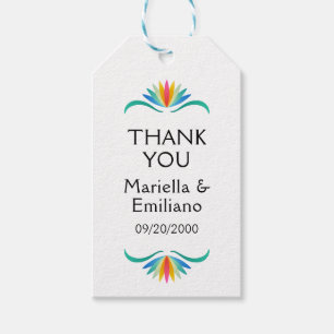 Étiquettes-cadeau Fiesta Floral Anniversaire douche Mariage Merci