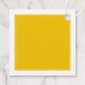 Étiquettes Cadeau Fiesta mariage inséparable de papillon jaune (Dos)