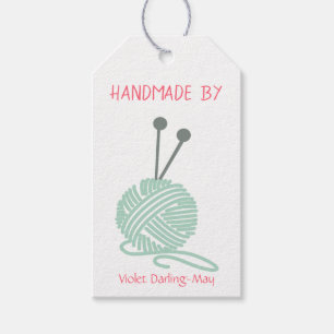 Étiquettes-cadeau Fil à main - Tricot et instructions de soins