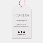 Étiquettes-cadeau Fil rustique Tricot artisanal de fabrication artis (Dos)