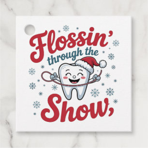 Étiquettes Cadeau Filant dans la neige Noël drôle de Noël