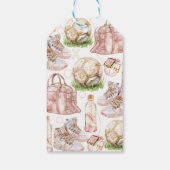 Étiquettes-cadeau Fille Anniversaire Soccer Rose Or (Dos)