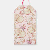 Étiquettes-cadeau Fille Anniversaire Tennis Rose Or (Dos)