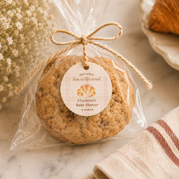 Étiquettes Cadeau Fille au Croissant avec un Bébé dans le Four Céléb