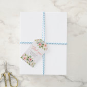 Étiquettes-cadeau Fille baby shower rose (Avec de laficelle)