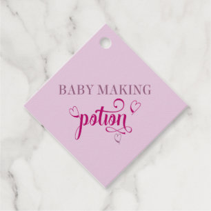 Étiquettes Cadeau Fille Baby shower rose bébé faire potion