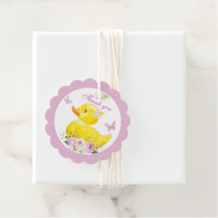 Étiquettes Cadeau FILLE CANARD EN CAOUTCHOUC Favoris Tags