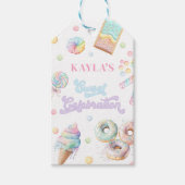 Étiquettes-cadeau Fille d'anniversaire au pays des bonbons pastel de (Devant)