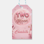 Étiquettes-cadeau Fille de 2 ans dans l'espace (Devant)