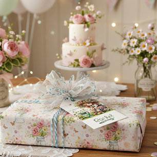 Étiquettes-cadeau Fille de Dieu personnalisée fleur de marguerite