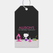 Étiquettes-cadeau Fille de science (Devant)