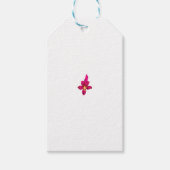 Étiquettes-cadeau Fille Design, Or Léger, Rouge Purplish (Devant)