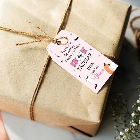 Étiquettes-cadeau Fille d'Halloween Anniversaire Éffrayant mignon Fa