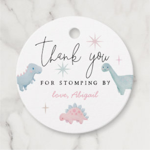 Étiquettes Cadeau Fille Dinosaure Anniversaire Stomper par