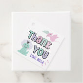 Étiquettes Cadeau Fille Dinosaure - Merci d'anniversaire A-Roar (En situation)