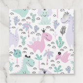 Étiquettes Cadeau Fille Dinosaure - Merci d'anniversaire A-Roar (Dos)