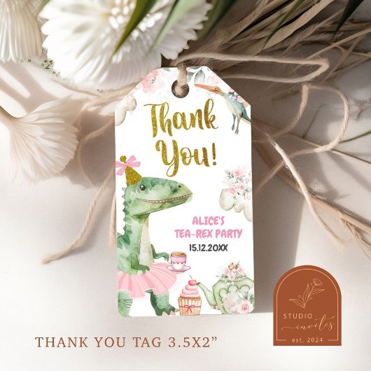 Étiquettes Cadeau Fille Dinosaure Tutu Tea-Rex