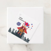 Étiquettes Cadeau Fille en fauteuil roulant Superhero Flying Hero An (En situation)