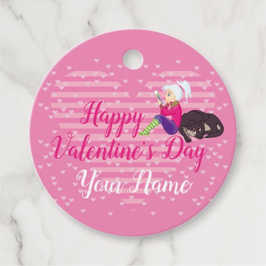 Étiquettes Cadeau Fille Être amoureuse (Devant)