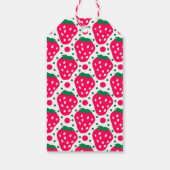 Étiquettes-cadeau Fille fraise 1er anniversaire Merci de fête (Dos)