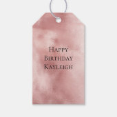 Étiquettes-cadeau Fille Glam Blush rose Anniversaire (Devant)
