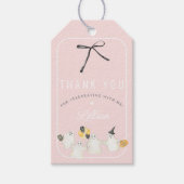 Étiquettes-cadeau Fille Halloween fantôme et Black Bow fête d'annive (Devant)