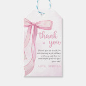 Étiquettes-cadeau Fille Rose Bow 1er anniversaire (Devant)