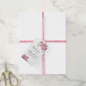 Étiquettes-cadeau Fille rose florale fête d'anniversaire (Avec de la ficelle)