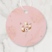 Étiquettes Cadeau Fille rose Teddy Ours Ballons Merci Beary beaucoup (Dos)