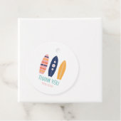 Étiquettes Cadeau Fille Surfboard Beach anniversaire Merci Favor (En situation)