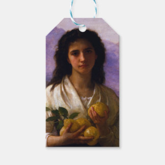 Étiquettes-cadeau Fille tenant des citrons par William-Adolphe Bougu