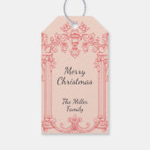 Étiquettes-cadeau Fille Vintage personnalisée avec Bauble rose (Dos)