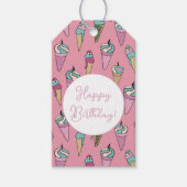 Étiquettes-cadeau Filles à la crème glacée Anniversaire (Devant)