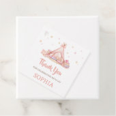 Étiquettes Cadeau Filles Carré de fête d'anniversaire (En situation)