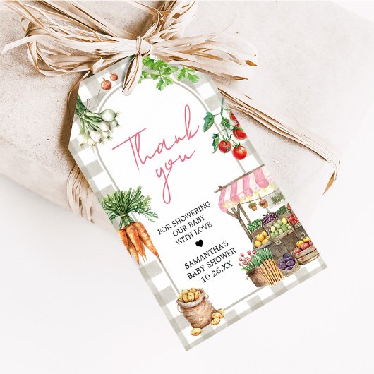 Étiquettes-cadeau Filles Farmers Market Localement Cultivé Favour Ta