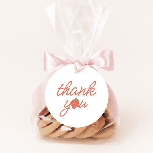 Étiquettes Cadeau Filles fraises 1er anniversaire