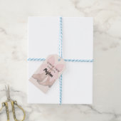 Étiquettes-cadeau Filles modernes Nuit Sortie Bow Bow Boot Rose (Avec de laficelle)