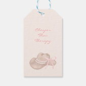 Étiquettes-cadeau Filles modernes Nuit Sortie Bow Bow Boot Rose (Dos)
