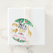 Étiquettes Cadeau Filles Wild One Premier anniversaire (En situation)