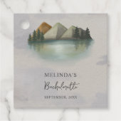 Étiquettes Cadeau Fin de semaine Rustic Mountain & Lake Bachelorette (Devant)