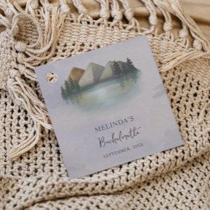 Étiquettes Cadeau Fin de semaine Rustic Mountain & Lake Bachelorette