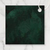 Étiquettes Cadeau Fine Lines Gold Abstrait Mariage V1 Emerald ID867 (Dos)