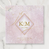 Étiquettes Cadeau Fine Lines Gold Abstrait Mariage V2 Mauve ID867 (Devant)