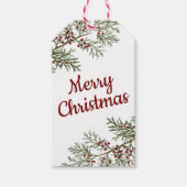 Étiquettes-cadeau Fir Branches Holiday (Devant)